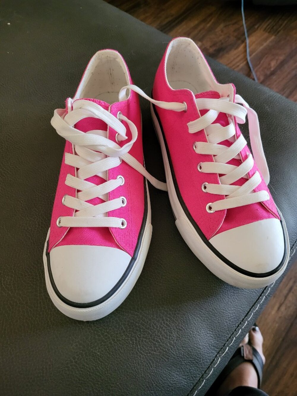 Bright Pink Platform Sneakers - Picture 2 of 3